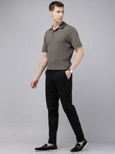Men's Black Cotton Caribbean Slim Fit Solid 5 Pocket Cross Pocket Trouser